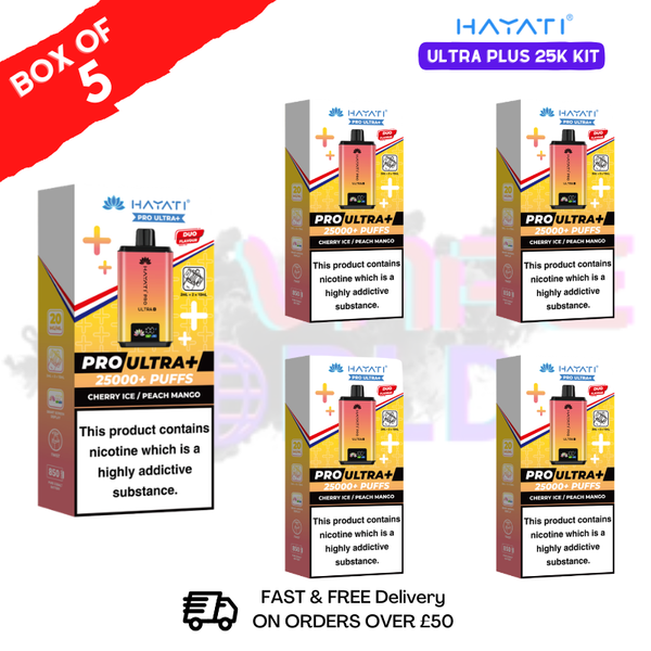 Box Of 5 - Hayati 25K Puff Pro Ultra Prefilled Kit - ONLY £42.99