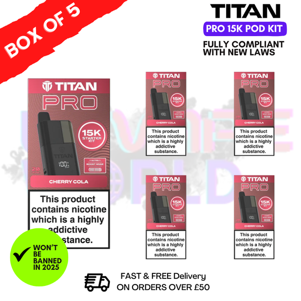 Cherry Cola Titan Pro 15K Pod Kit Box of 5- ukvapeworld