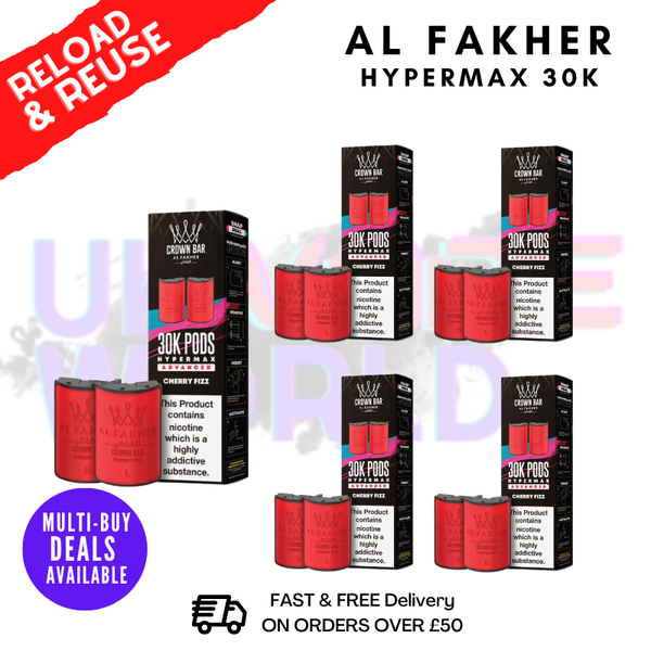 Cherry Fizz AL Fakher 30K Box Of 5 Replacement Pods - ukvapeworld