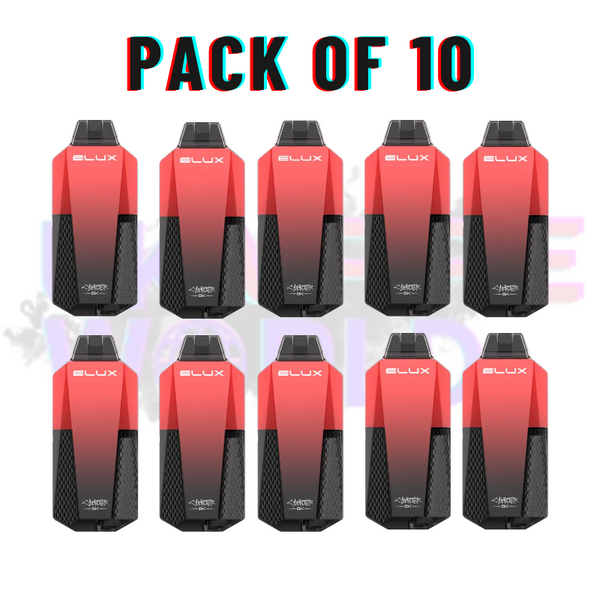 Box Of 10 Strawberry Raspberry Cherry Elux CyberOver 6000 Puff 6K Kit