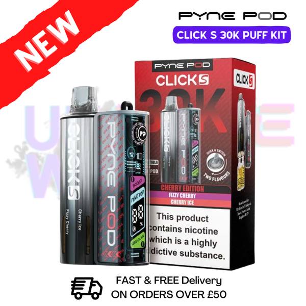 Cherry Edition Pyne Pod Click S 30K Puff Kit - UKVAPEWORLD
