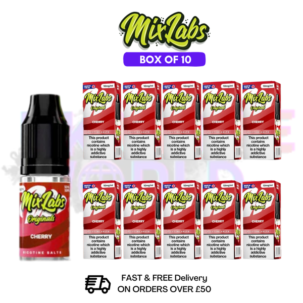 Cherry MixLabs Nic Salt BOX OF 10 - £17.99 - ukvapeworld