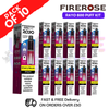 Cherry Sours Firerose 600 Puff Vape Kits Box of 10 - ukvapeworld