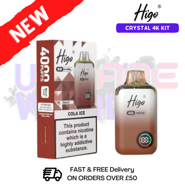 Cola Ice Crystal Higo 4000 Puff Prefilled Pod Kit - £9.95 - ukvapeworld