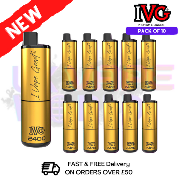 Box Of 10 - Exotic Edition IVG 2400 Disposable Vape Pen Kit - UK Vape World