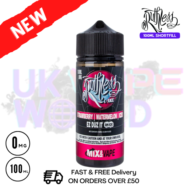 Ez Duz It On ICE Ruthless 100ml shortfill e liquid - £7.99 - ukvapeworld