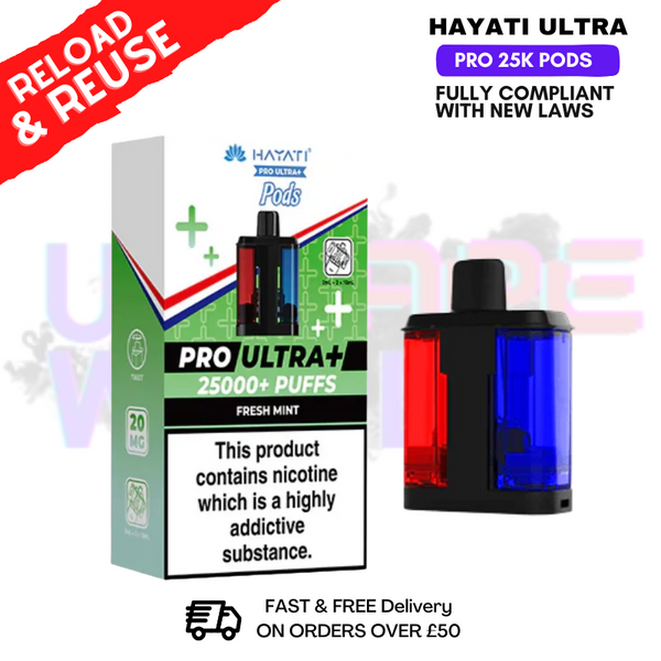 Hayati 25K Replacement Pods Pro Ultra Plus