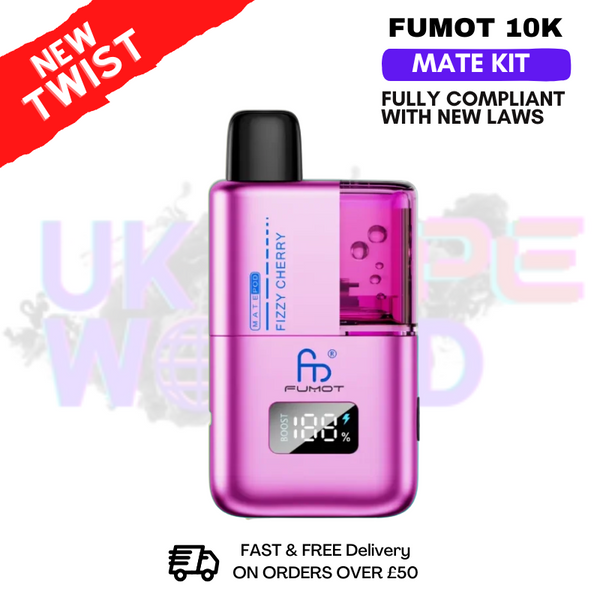 Fizzy Cherry Fumot Mate 10K Puff Prefilled Pod Kit - ukvapeworld