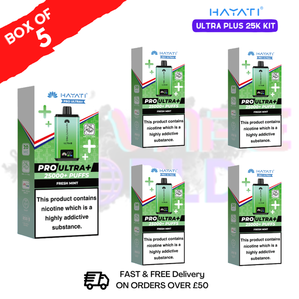 Box Of 5 - Hayati 25K Puff Pro Ultra Prefilled Kit - ONLY £42.99