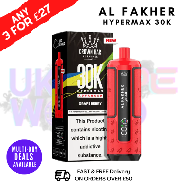 Grape Berry Al Fakher 30K HyperMax Pod Kit - ukvapeworld