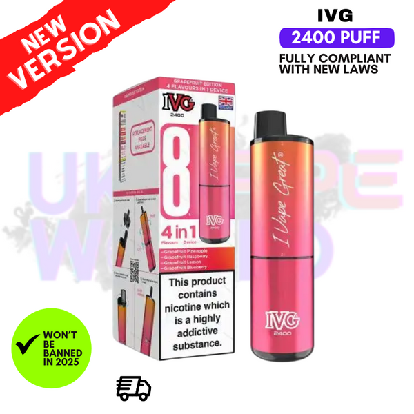 GrapeFruit Edition IVG 2400 Prefilled Pod Kit