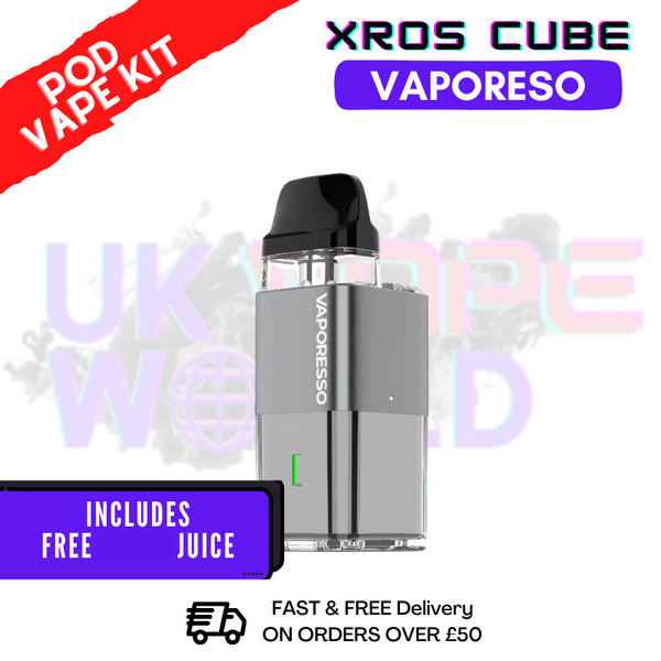 Grey Xros Cube Refillable Pod Vape Kit - UK Vape World