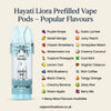 Hayati Liora Prefilled Pods Flavours