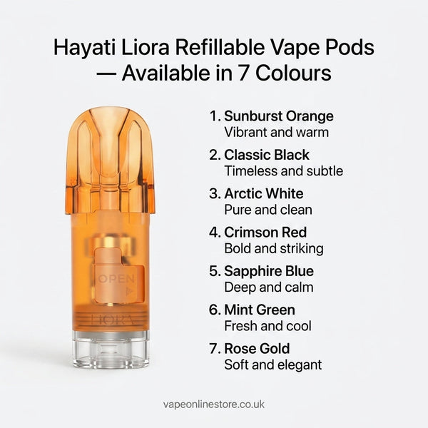 Hayati Liora Refillable Refillable Pods Colours