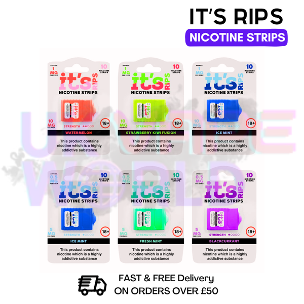 Shop Nicotine Strips for Mouth – It’s Rips (1mg &amp; 0.5mg) | UK Vape World