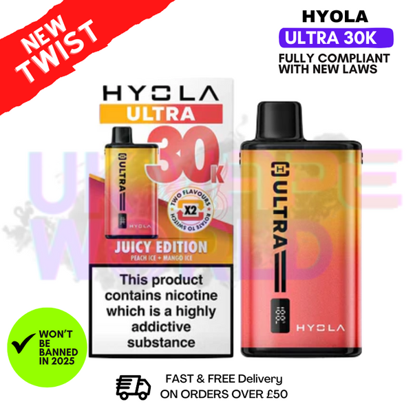 Hyola Ultra 30K Puff 30000 Pod Kit - 2 For £18