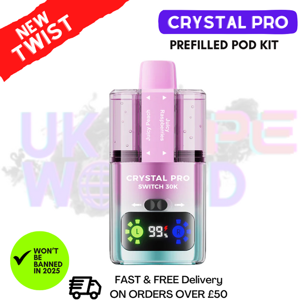 Juicy Peach Crystal Pro 30K Switch Prefilled Pod Kit