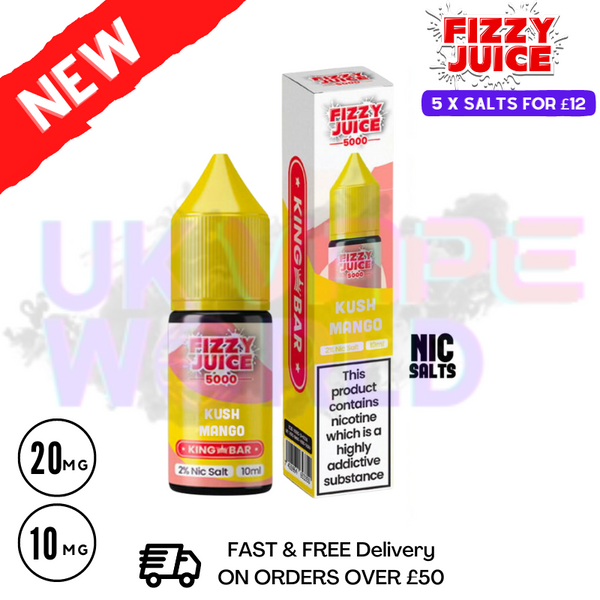 Fizzy Juice 5000 Nic Salt Kush Mango 10ML E-liquid - UK Vape World