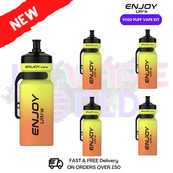 Lemon Lime Enjoy Ultra 9000 Puff Vape Kit Box Of 5 - ukvapeworld