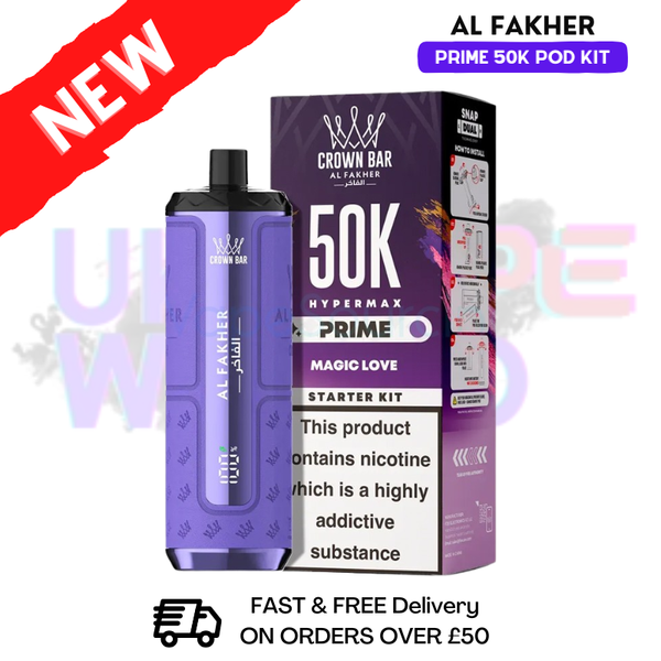 Magic Love Al Fakher 50K HyperMax Prefilled Pod Kit - 3 For £30