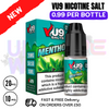 Menthol Nic Salt 10ml Nicotine E Juice by VU9 - 99p Eliquid