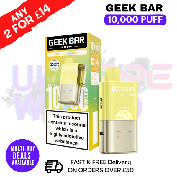 Mexico Mango Geek Bar Up 10000 Pod Kit - ukvapeworld