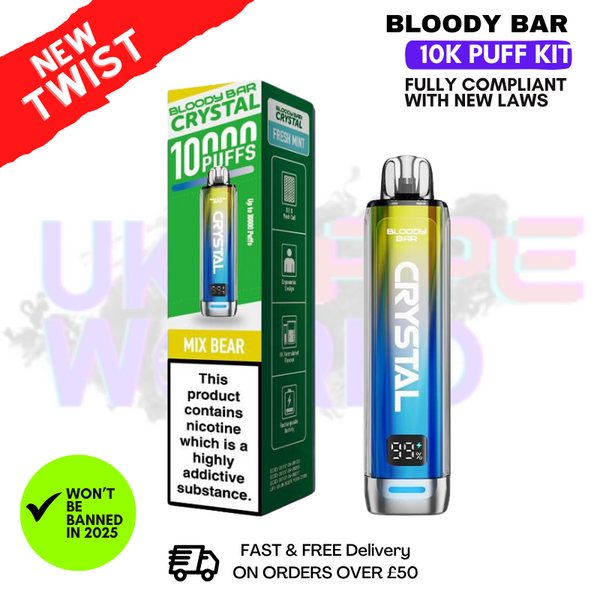 Bloody Bar Crystal Mix Bear 10K Puff Pod Kit