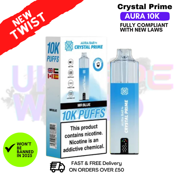 Shop Mr Blue Crystal Prime 10K Puff Pod Kit - UK Vape World