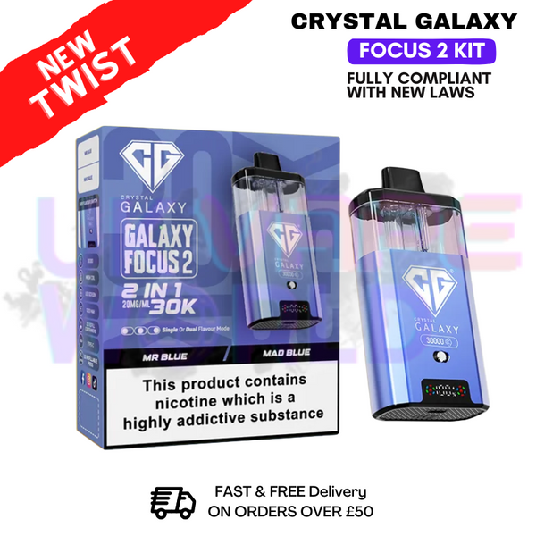 shop Mr Blue Crystal Galaxy 30K Focus 2 Puff Kit - ukvapeworld