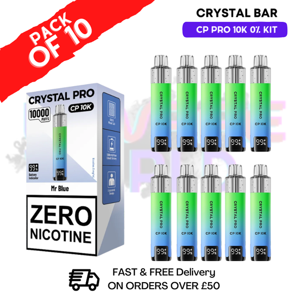 Mr Blue CP Pro 10K ZERO Nic Kits Box Of 10