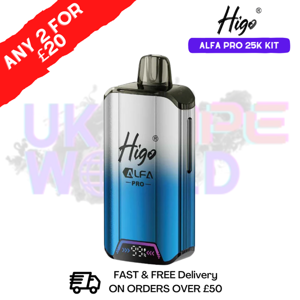 Mr Blue Higo Alfa Pro 25K Prefilled Pod Kit - Any 2 For £20 - ukvapeworld