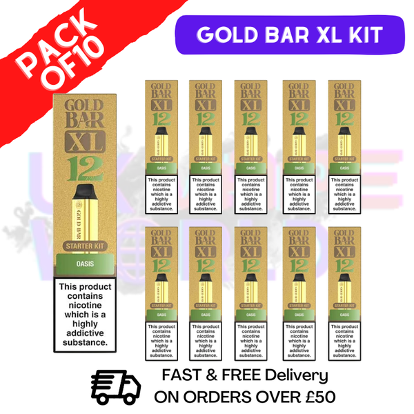 Oasis Gold Bar XL Prefilled KITS Box of 10 -ukvapeworld
