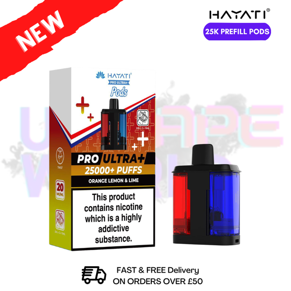 Orange Lemon Lime Hayati 25K REFIL Pack Replacement Pods - ukvapeworld