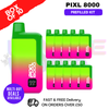 Raspberry Watermelon pixl 8000 Kits Box Of 10 - ukvapeworld