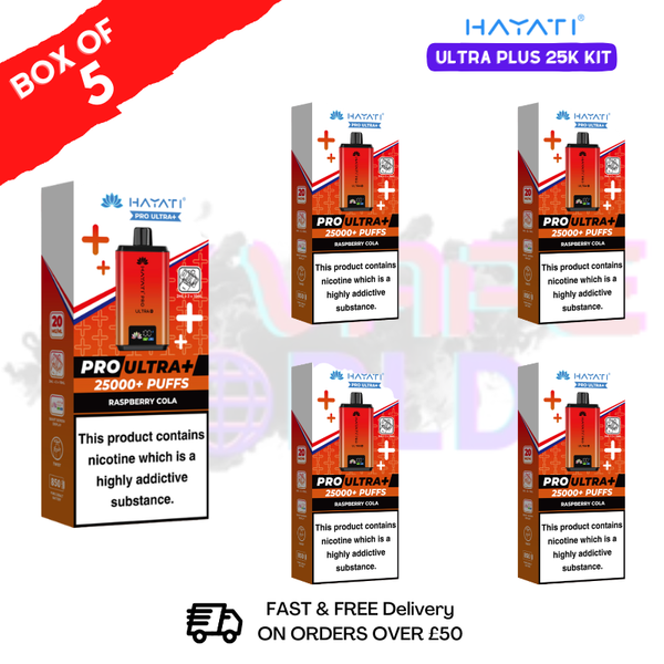 Box Of 5 - Hayati 25K Puff Pro Ultra Prefilled Kit - ONLY £42.99