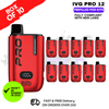 Red Sour Raspberry IVG Pro 12 Box Of 10 Vape Kits