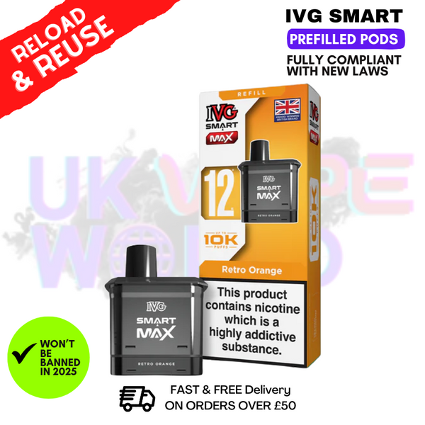 Retro Orange IVG Smart Max Replacement Pod