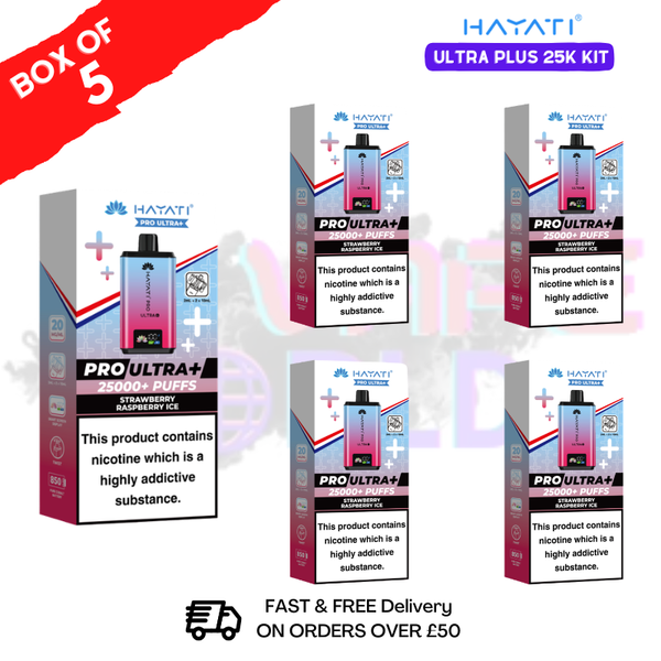 Box Of 5 - Hayati 25K Puff Pro Ultra Prefilled Kit - ONLY £42.99