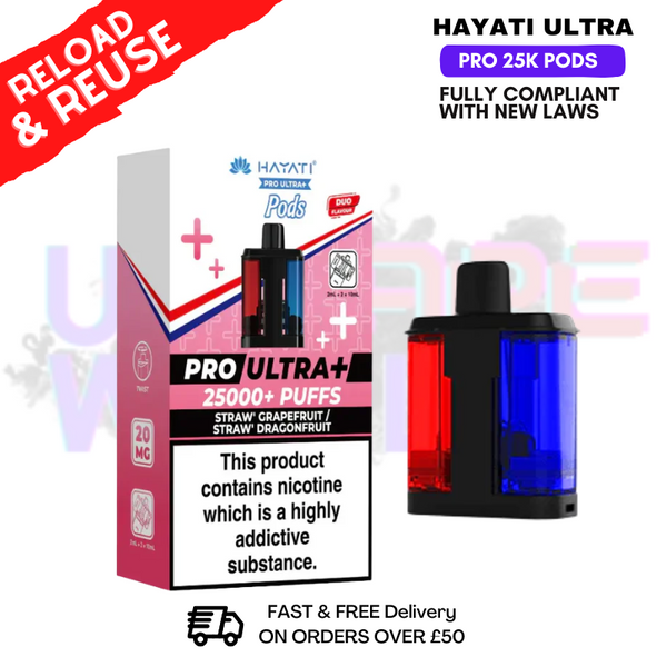 Hayati 25K Replacement Pods Pro Ultra Plus