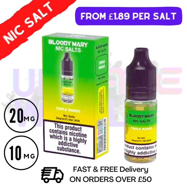 Triple Mango Bloody Mary Nic Salt E-Liquids - UK Vape World