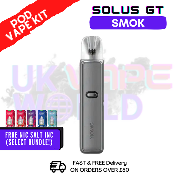 Shop Silver Grey Leather Smok Solus GT Kit - £8.00 - UK Vape World