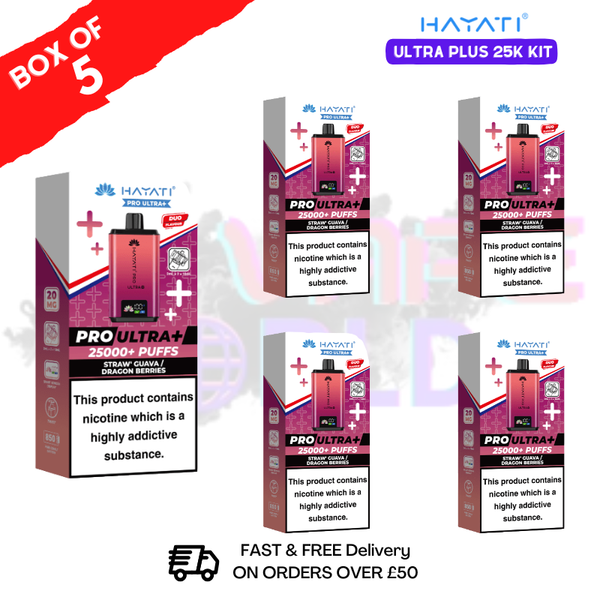 Box Of 5 - Hayati 25K Puff Pro Ultra Prefilled Kit - ONLY £42.99