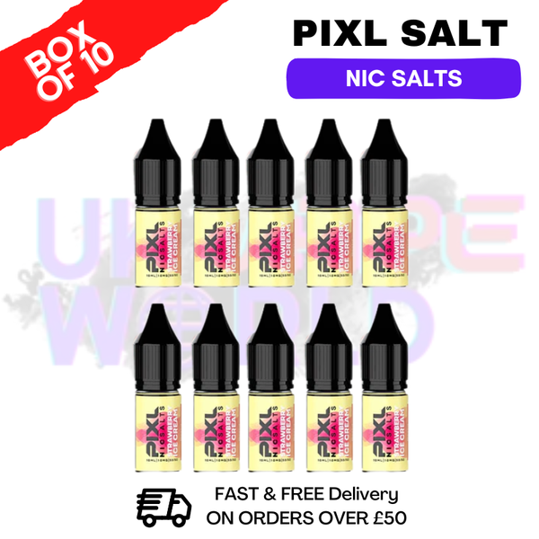 Strawberry ICE Cream Pixl Nic Salt Box Of 10