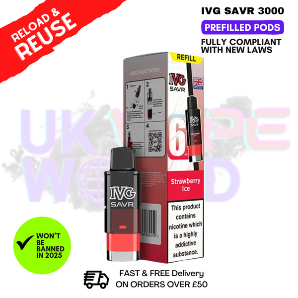 Strawberry ICE IVG 3K Replacement Pod