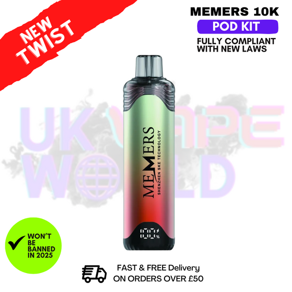 Strawberry Ice Memers 10K Puff Pod Kit-ukvapeworld