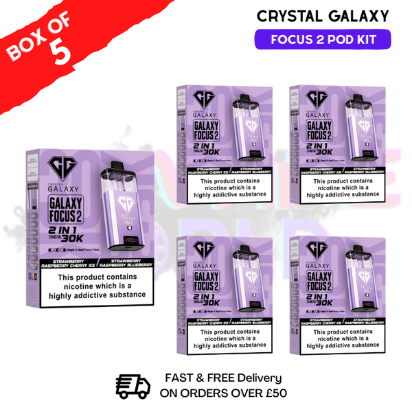 Straw Rasp Cherry Ice Crystal Galaxy 30K Kits Box Of 5