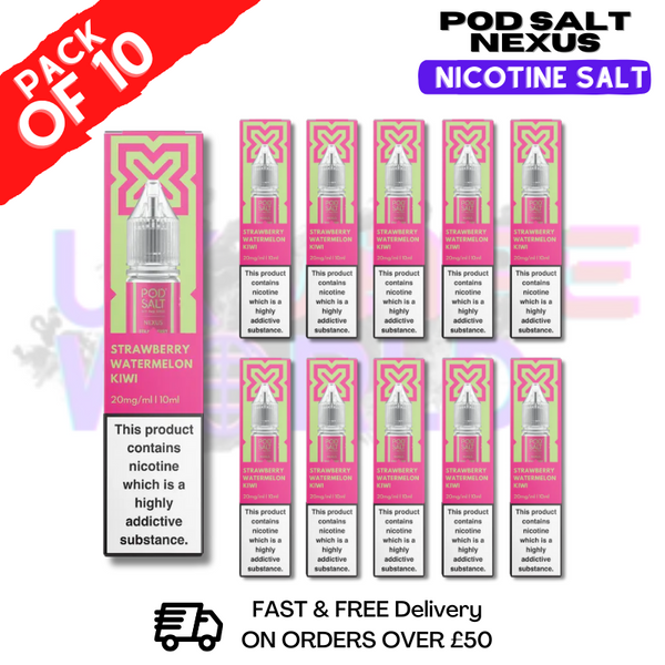 Straw Water Kiwi Pod Salt Nexus Nic Salt Box Of 10