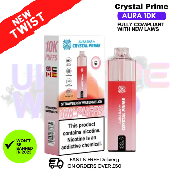 Shop Strawberry Watermelon Crystal Prime 10K Puff Pod Kit - UK Vape World