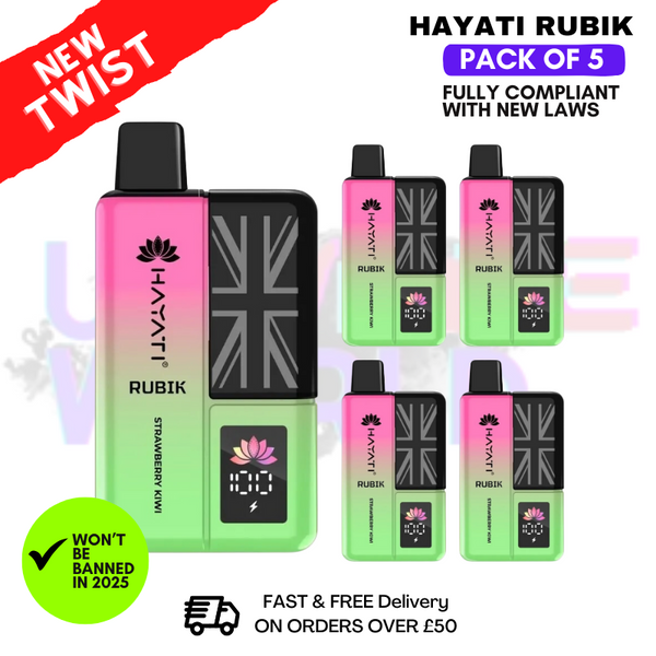 Hayati Rubik 7000 Puff Strawberry Kiwi