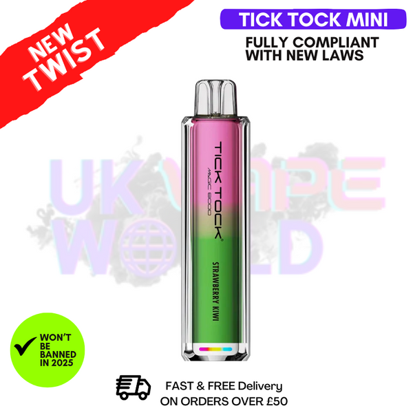 Strawberry KiwiTick Tock Mini 2000 Puff Kit